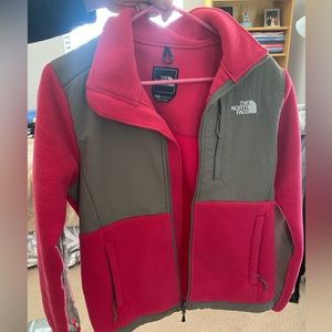 The North Face, bright pink fleece zip up, women’s small.